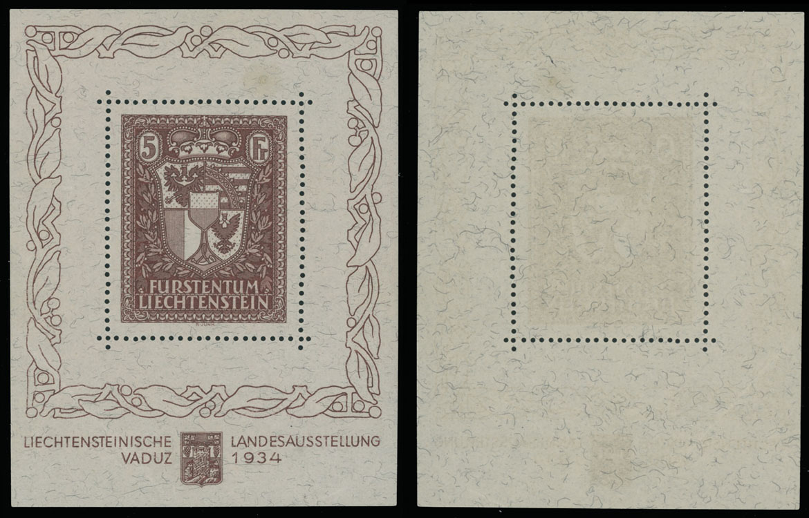 Lot 982 - Liechtenstein  -  Raritan Stamps Inc. Auction #93 Worldwide Air Post stamps and postal history, Zeppelin Flight items, philatelic rarities of the World
