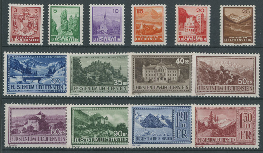 Lot 983 - Liechtenstein  -  Raritan Stamps Inc. Auction #93 Worldwide Air Post stamps and postal history, Zeppelin Flight items, philatelic rarities of the World