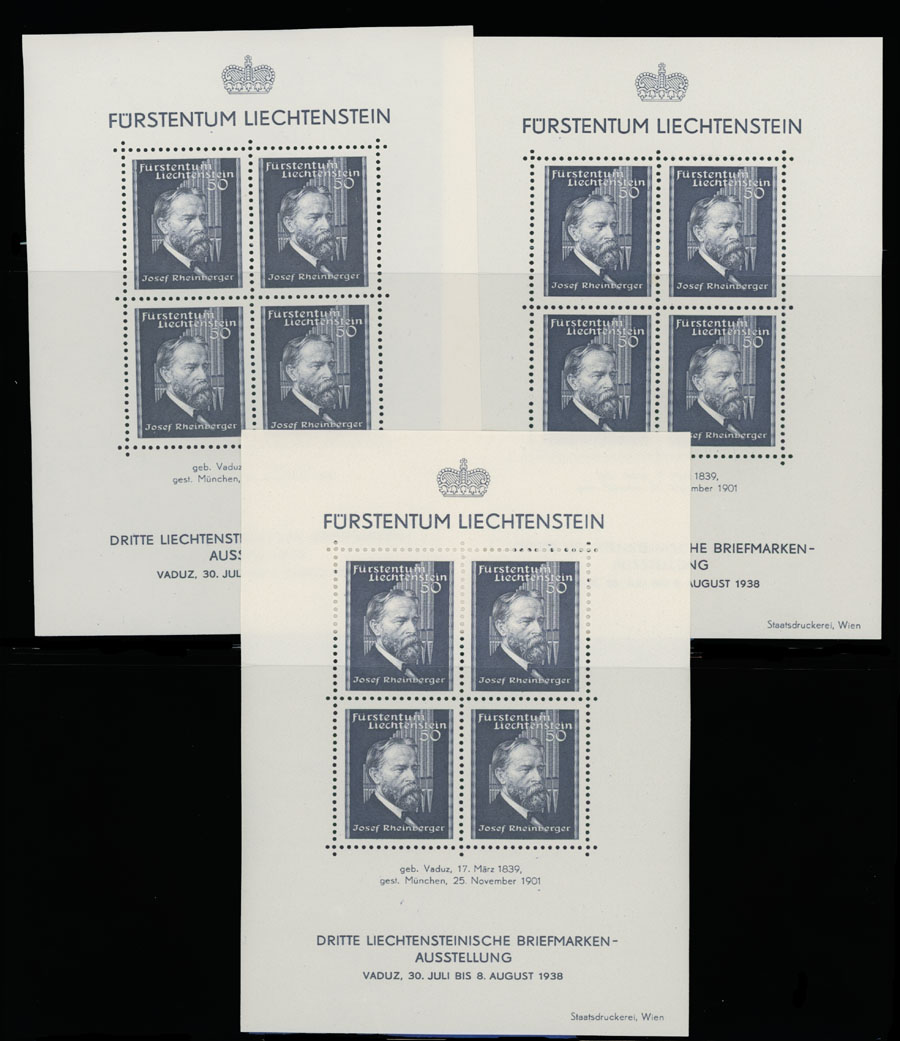 Lot 984 - Liechtenstein  -  Raritan Stamps Inc. Auction #93 Worldwide Air Post stamps and postal history, Zeppelin Flight items, philatelic rarities of the World