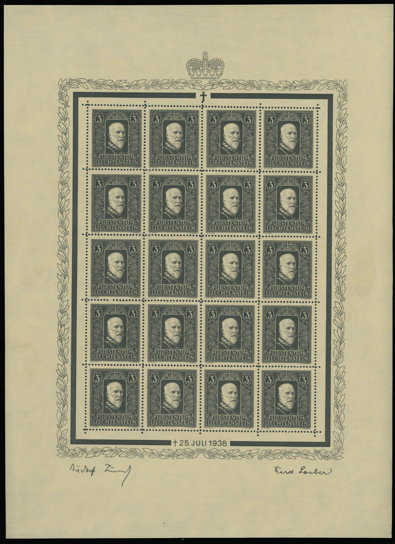 Lot 985 - Liechtenstein  -  Raritan Stamps Inc. Auction #93 Worldwide Air Post stamps and postal history, Zeppelin Flight items, philatelic rarities of the World