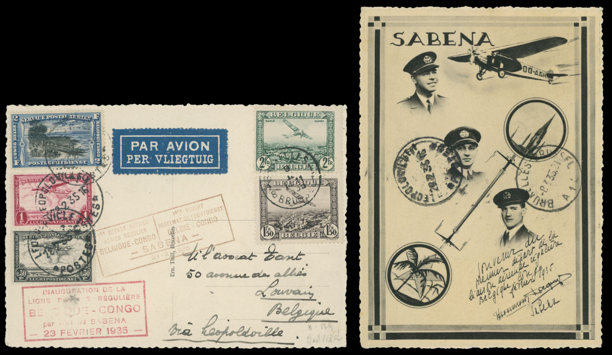 Lot 25 - 1. Worldwide Air Post Stamps and Postal History Belgium -  Raritan Stamps Inc. Auction #95 Worldwide Air Post Stamps and Philatelic Rarities of the World