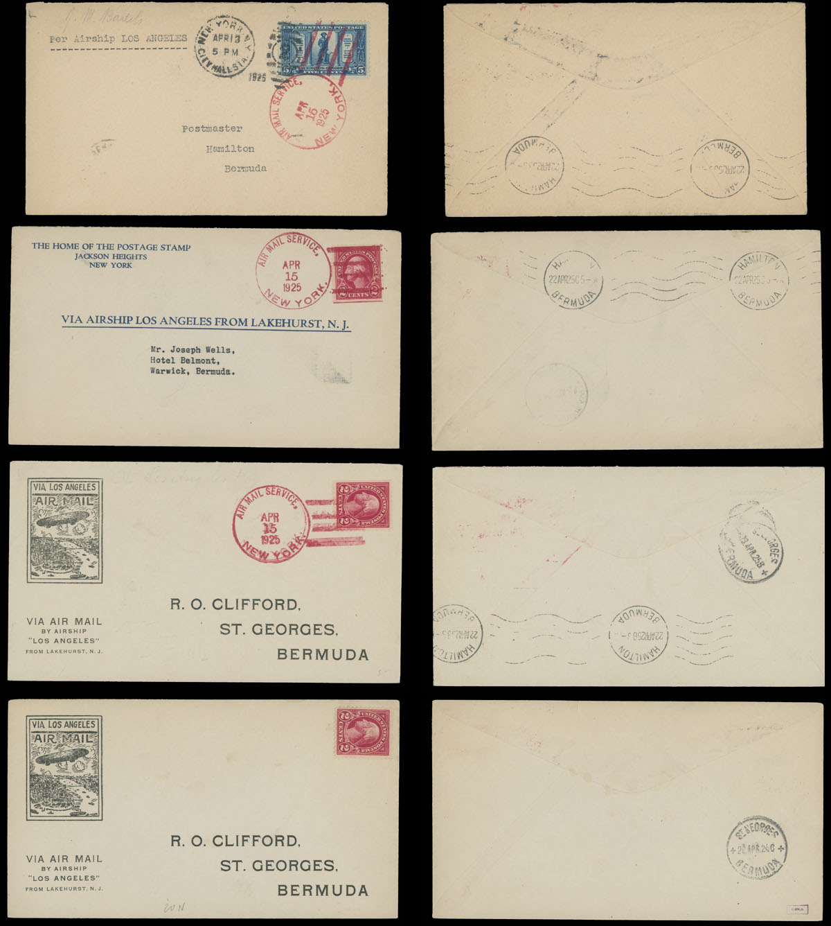 Lot 4 - 1. Worldwide Air Post Stamps and Postal History united states -  Raritan Stamps Inc. Auction #95 Worldwide Air Post Stamps and Philatelic Rarities of the World