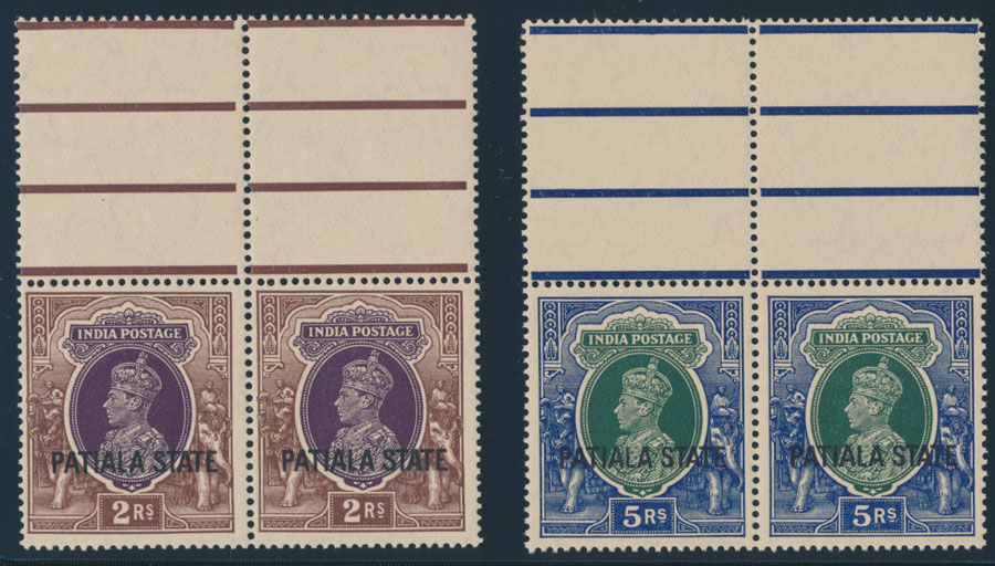 Lot 435 - 7. British Commonwealth (C-Z) India - Patiala Convention State - Raritan Stamps Inc. Auction #95 Worldwide Air Post Stamps and Philatelic Rarities of the World Lot 435 - 7. British Commonwealth (C-Z) India - Patiala Convention State - Raritan Stamps Inc. Auction #95 Worldwide Air Post Stamps and Philatelic Rarities of the World