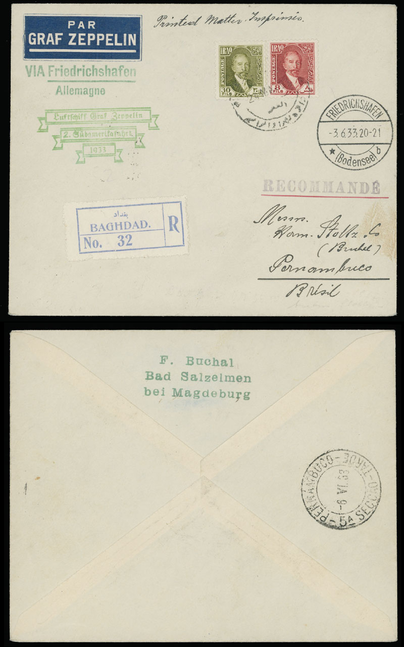Lot 60 - 1. Worldwide Air Post Stamps and Postal History Iraq - Raritan Stamps Inc. Auction #95 Worldwide Air Post Stamps and Philatelic Rarities of the World Lot 60 - 1. Worldwide Air Post Stamps and Postal History Iraq - Raritan Stamps Inc. Auction #95 Worldwide Air Post Stamps and Philatelic Rarities of the World