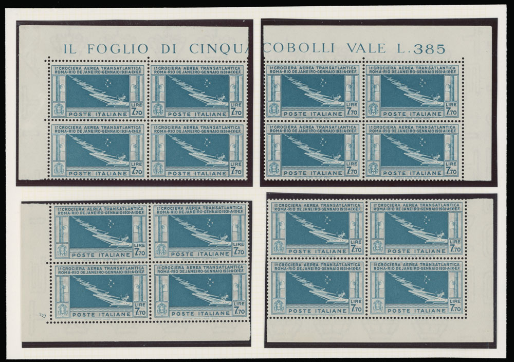 Lot 62 - 1. Worldwide Air Post Stamps and Postal History Italy - Raritan Stamps Inc. Auction #95 Worldwide Air Post Stamps and Philatelic Rarities of the World Lot 62 - 1. Worldwide Air Post Stamps and Postal History Italy - Raritan Stamps Inc. Auction #95 Worldwide Air Post Stamps and Philatelic Rarities of the World