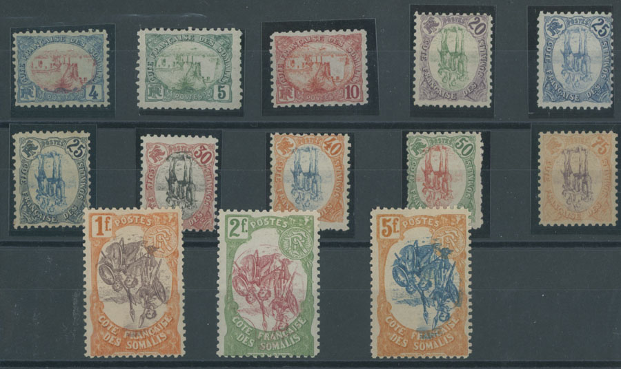 Lot 625 - french colonies somali coast -  Raritan Stamps Inc. Auction #95 Worldwide Air Post Stamps and Philatelic Rarities of the World