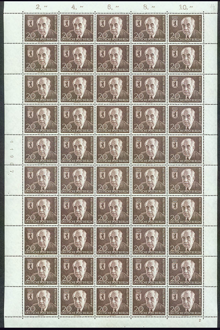 Lot 628 - germany west berlin -  Raritan Stamps Inc. Auction #95 Worldwide Air Post Stamps and Philatelic Rarities of the World