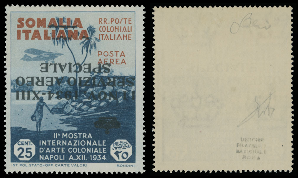 Lot 66 - 1. Worldwide Air Post Stamps and Postal History Italy - Colonies - Somalia - Raritan Stamps Inc. Auction #95 Worldwide Air Post Stamps and Philatelic Rarities of the World Lot 66 - 1. Worldwide Air Post Stamps and Postal History Italy - Colonies - Somalia - Raritan Stamps Inc. Auction #95 Worldwide Air Post Stamps and Philatelic Rarities of the World