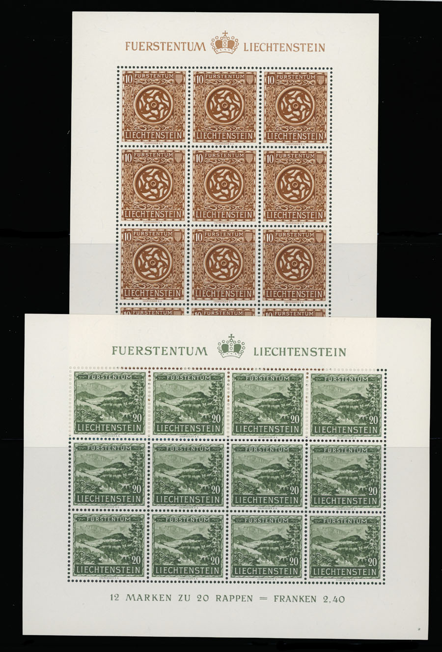 Lot 689 - Liechtenstein - Raritan Stamps Inc. Auction #95 Worldwide Air Post Stamps and Philatelic Rarities of the World Lot 689 - Liechtenstein - Raritan Stamps Inc. Auction #95 Worldwide Air Post Stamps and Philatelic Rarities of the World