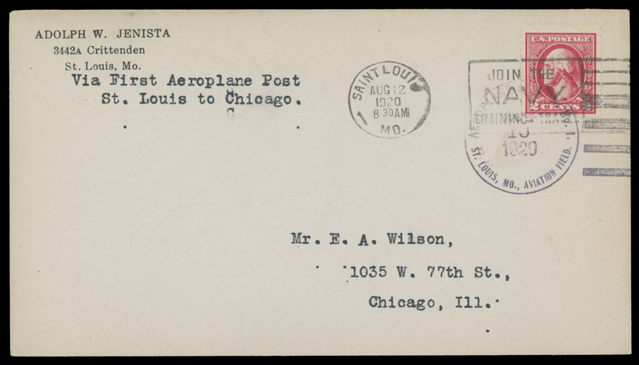 Lot 10 - 1. Worldwide Air Post Stamps and Postal History united states -  Raritan Stamps Inc. Auction #96 Worldwide Air Post Stamps and Postal History, Philatelic Rarities of the World