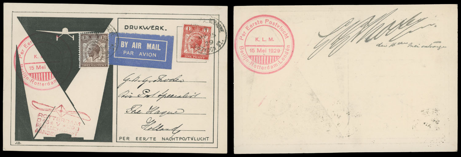 Lot 100 - 1. Worldwide Air Post Stamps and Postal History Great Britain - Pioneer Flights - Raritan Stamps Inc. Auction #96 Worldwide Air Post Stamps and Postal History, Philatelic Rarities of the World Lot 100 - 1. Worldwide Air Post Stamps and Postal History Great Britain - Pioneer Flights - Raritan Stamps Inc. Auction #96 Worldwide Air Post Stamps and Postal History, Philatelic Rarities of the World