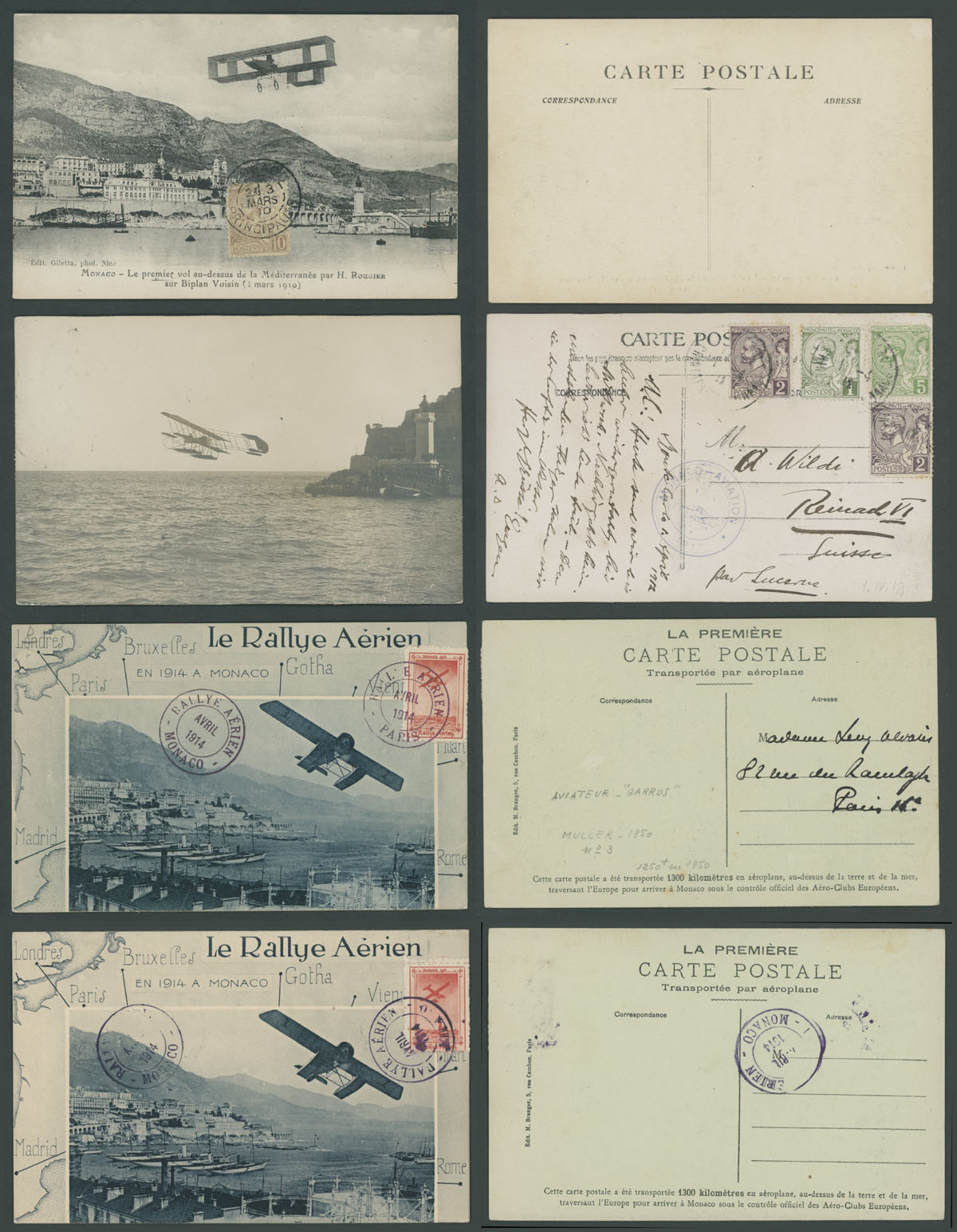Lot 121 - 1. Worldwide Air Post Stamps and Postal History Monaco - Raritan Stamps Inc. Auction #96 Worldwide Air Post Stamps and Postal History, Philatelic Rarities of the World Lot 121 - 1. Worldwide Air Post Stamps and Postal History Monaco - Raritan Stamps Inc. Auction #96 Worldwide Air Post Stamps and Postal History, Philatelic Rarities of the World