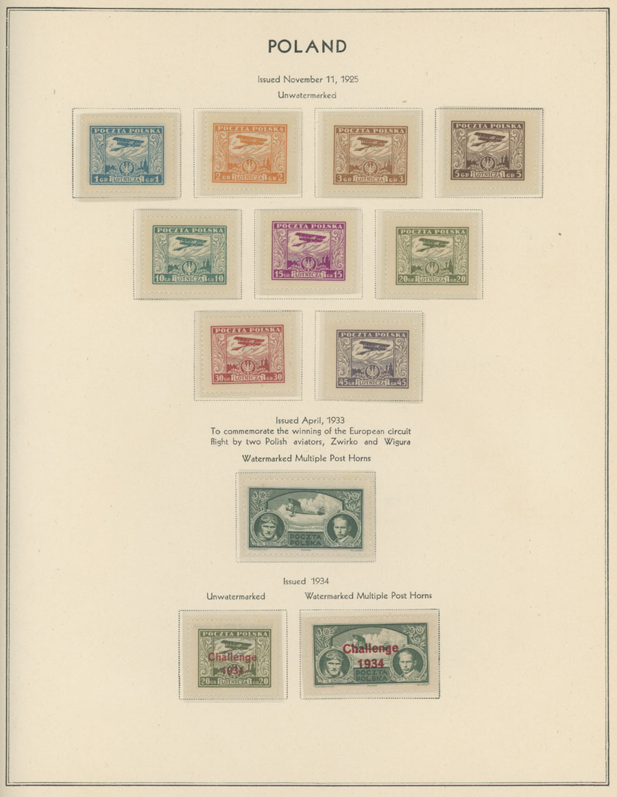 Lot 131 - 1. Worldwide Air Post Stamps and Postal History Poland -  Raritan Stamps Inc. Auction #96 Worldwide Air Post Stamps and Postal History, Philatelic Rarities of the World