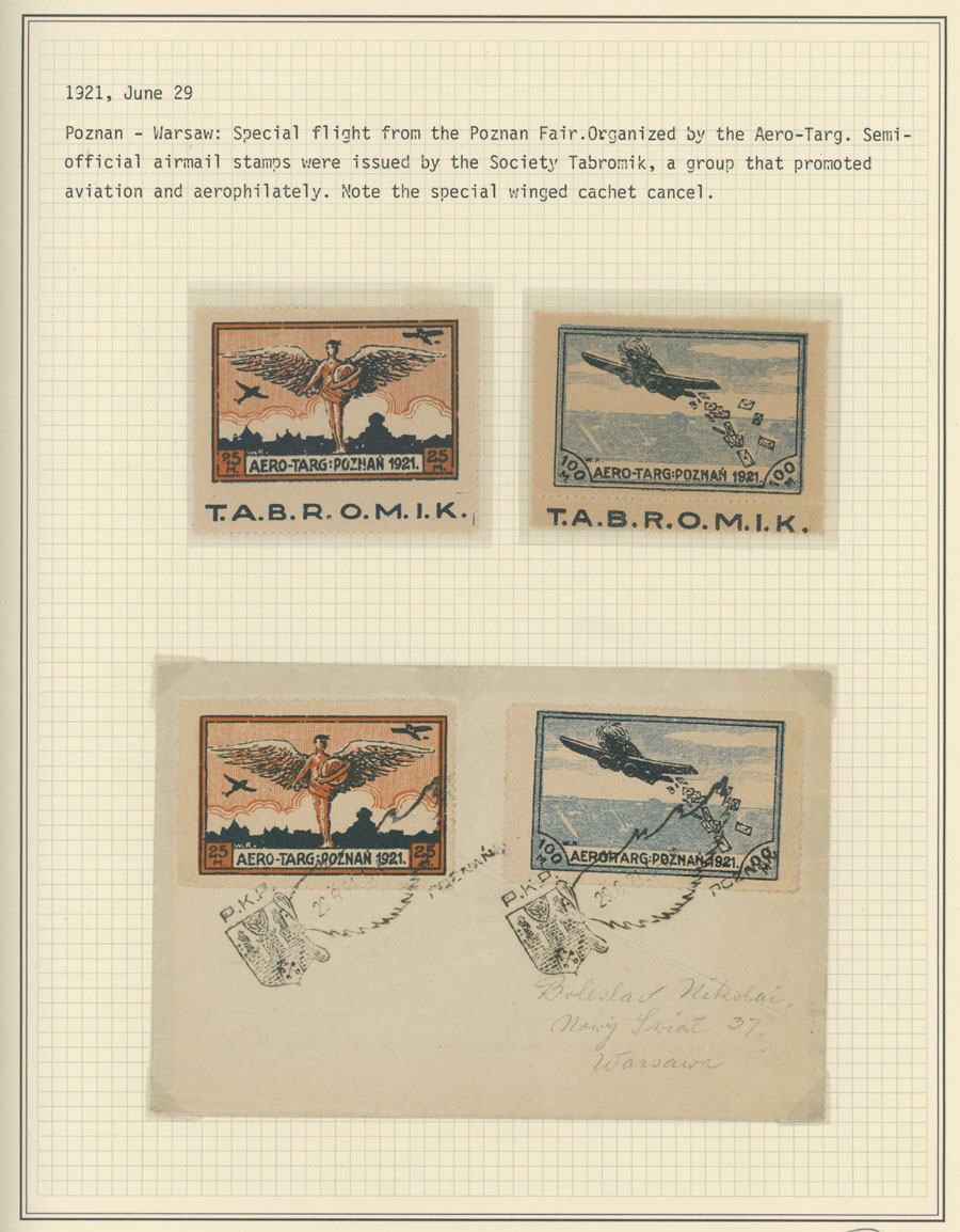 Lot 132 - 1. Worldwide Air Post Stamps and Postal History Poland -  Raritan Stamps Inc. Auction #96 Worldwide Air Post Stamps and Postal History, Philatelic Rarities of the World