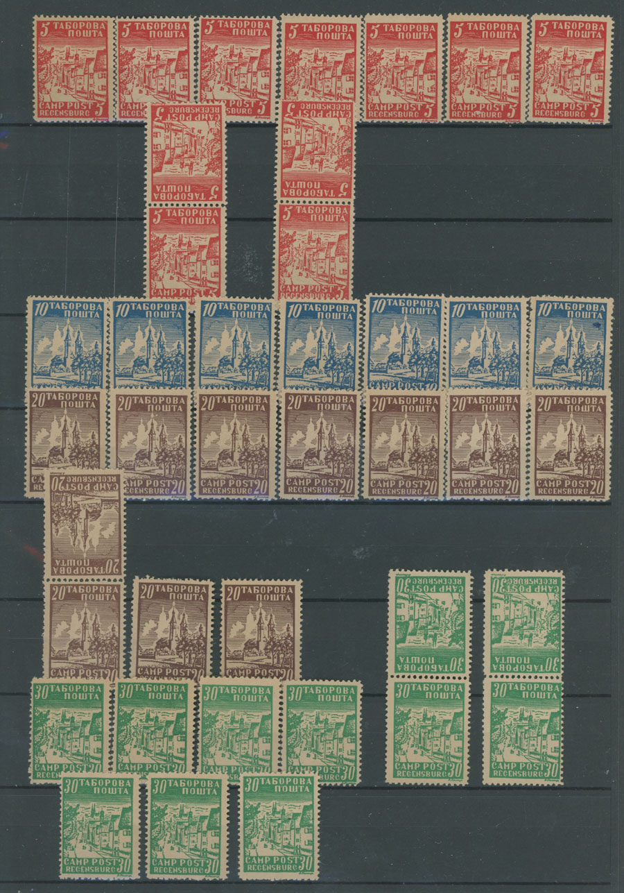 Lot 1325 - Ukraine. - DP Camp Issues regensburg - Raritan Stamps Inc. Auction #96 Worldwide Air Post Stamps and Postal History, Philatelic Rarities of the World Lot 1325 - Ukraine. - DP Camp Issues regensburg - Raritan Stamps Inc. Auction #96 Worldwide Air Post Stamps and Postal History, Philatelic Rarities of the World