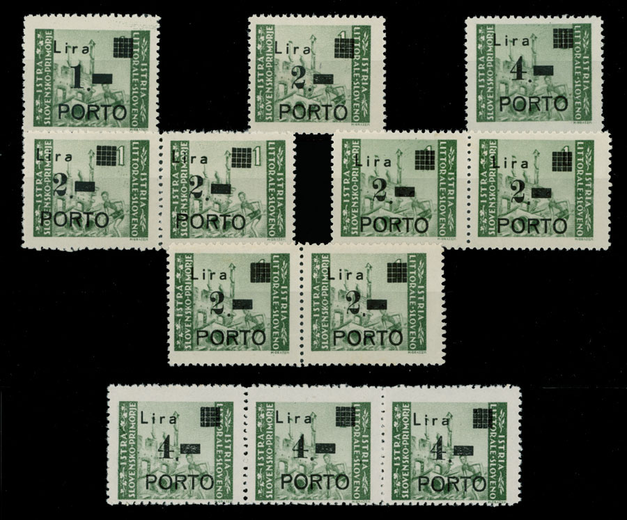 Lot 1348 - Yugoslavia Occupation issues of the World War II -  Istria and the Slovene Coast Istria and the Slovene Coast -  Raritan Stamps Inc. Auction #96 Worldwide Air Post Stamps and Postal History, Philatelic Rarities of the World