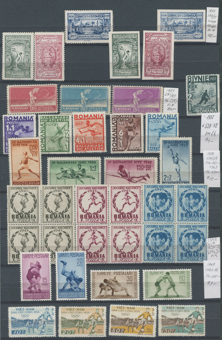 Lot 1363 - Worldwide Topical Issues - Collections and Single Lots Strong Olympic Games Collection in Large Stockbook - Raritan Stamps Inc. Auction #96 Worldwide Air Post Stamps and Postal History, Philatelic Rarities of the World Lot 1363 - Worldwide Topical Issues - Collections and Single Lots Strong Olympic Games Collection in Large Stockbook - Raritan Stamps Inc. Auction #96 Worldwide Air Post Stamps and Postal History, Philatelic Rarities of the World