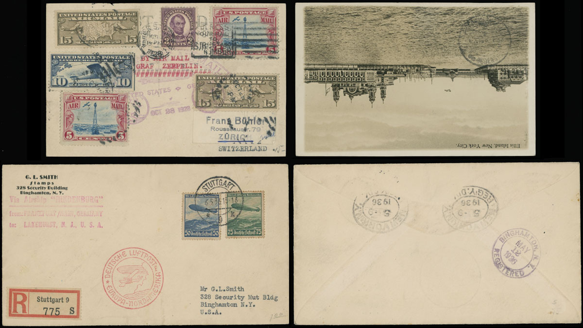 Lot 205 - 1. Worldwide Air Post Stamps and Postal History zeppelin flights - Raritan Stamps Inc. Auction #96 Worldwide Air Post Stamps and Postal History, Philatelic Rarities of the World Lot 205 - 1. Worldwide Air Post Stamps and Postal History zeppelin flights - Raritan Stamps Inc. Auction #96 Worldwide Air Post Stamps and Postal History, Philatelic Rarities of the World