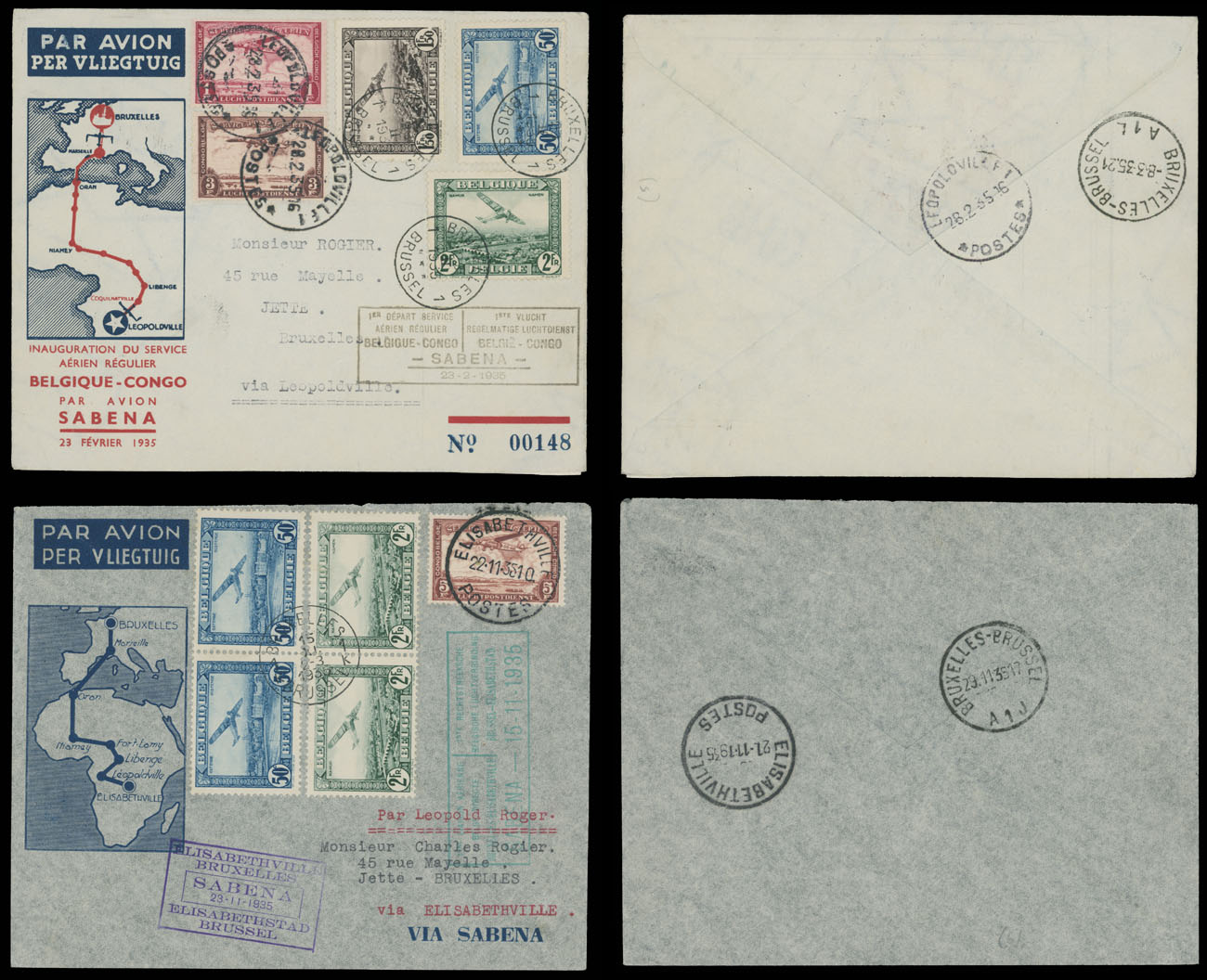 Lot 38 - 1. Worldwide Air Post Stamps and Postal History Belgium and Belgian Congo - Raritan Stamps Inc. Auction #96 Worldwide Air Post Stamps and Postal History, Philatelic Rarities of the World Lot 38 - 1. Worldwide Air Post Stamps and Postal History Belgium and Belgian Congo - Raritan Stamps Inc. Auction #96 Worldwide Air Post Stamps and Postal History, Philatelic Rarities of the World