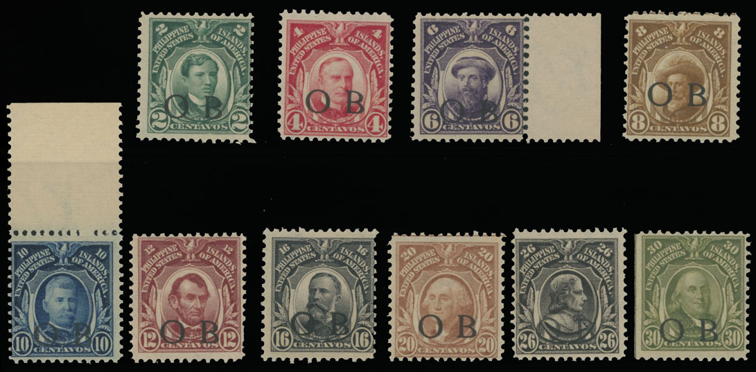 Lot 393 - 2.4 United States - Possessions Philippines - Official stamps - Raritan Stamps Inc. Auction #96 Worldwide Air Post Stamps and Postal History, Philatelic Rarities of the World Lot 393 - 2.4 United States - Possessions Philippines - Official stamps - Raritan Stamps Inc. Auction #96 Worldwide Air Post Stamps and Postal History, Philatelic Rarities of the World