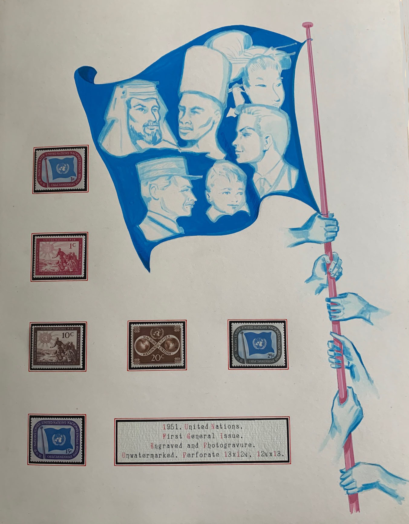 Lot 396 - 2.5 United States - United Nations - Raritan Stamps Inc. Auction #96 Worldwide Air Post Stamps and Postal History, Philatelic Rarities of the World Lot 396 - 2.5 United States - United Nations - Raritan Stamps Inc. Auction #96 Worldwide Air Post Stamps and Postal History, Philatelic Rarities of the World