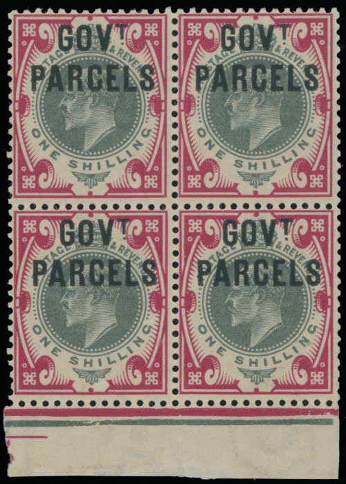 Lot 407 - 3. Great Britain official stamps -  Raritan Stamps Inc. Auction #96 Worldwide Air Post Stamps and Postal History, Philatelic Rarities of the World