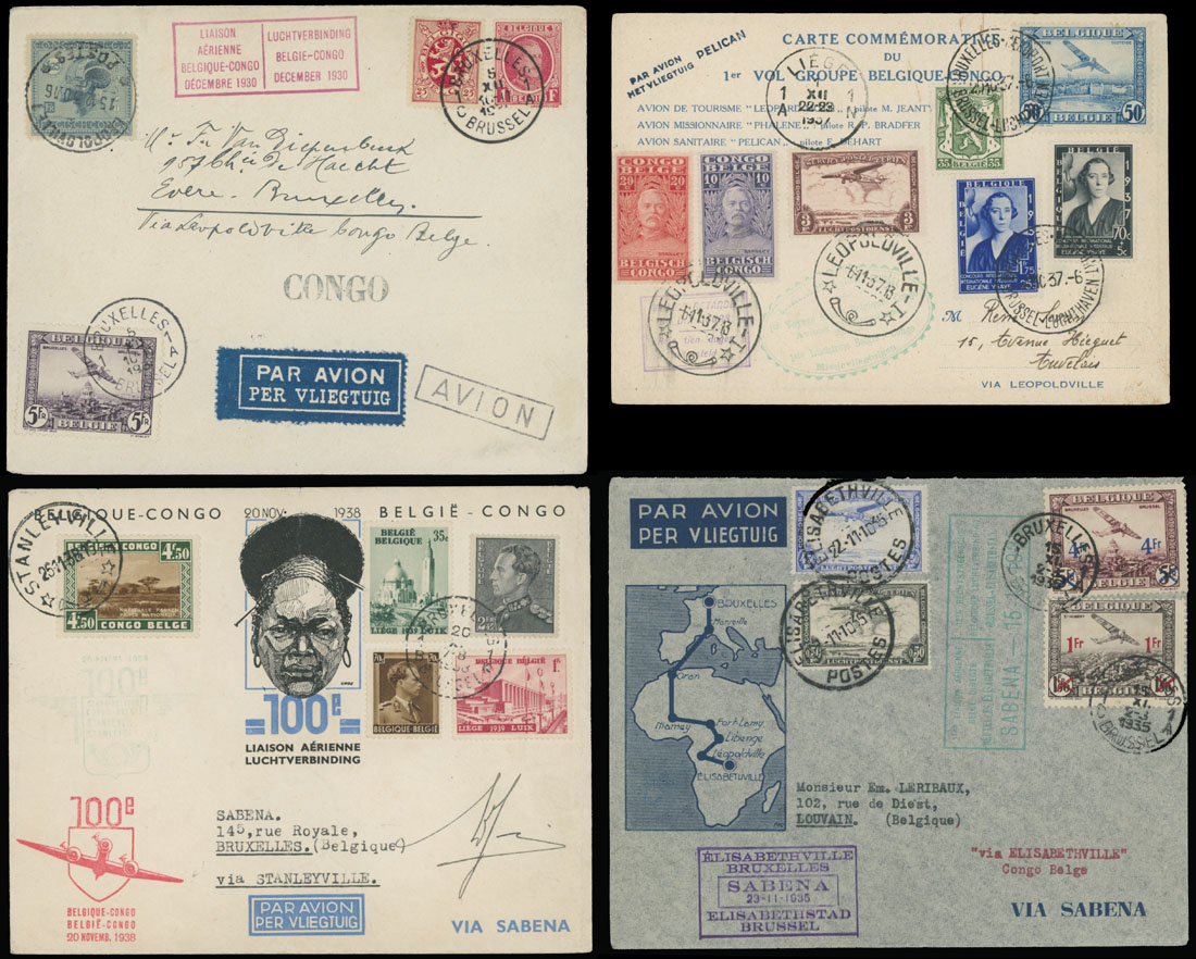 Lot 41 - 1. Worldwide Air Post Stamps and Postal History Belgium and Belgian Congo - Raritan Stamps Inc. Auction #96 Worldwide Air Post Stamps and Postal History, Philatelic Rarities of the World Lot 41 - 1. Worldwide Air Post Stamps and Postal History Belgium and Belgian Congo - Raritan Stamps Inc. Auction #96 Worldwide Air Post Stamps and Postal History, Philatelic Rarities of the World