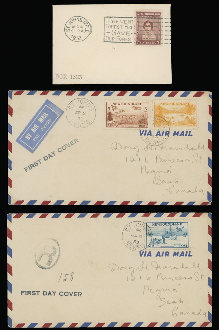 Lot 440 - 5. British North America Newfoundland - First Day Covers - Raritan Stamps Inc. Auction #96 Worldwide Air Post Stamps and Postal History, Philatelic Rarities of the World Lot 440 - 5. British North America Newfoundland - First Day Covers - Raritan Stamps Inc. Auction #96 Worldwide Air Post Stamps and Postal History, Philatelic Rarities of the World