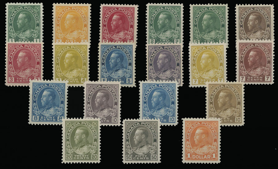 Lot 465 - 6. Canada King George V Admiral issue - Raritan Stamps Inc. Auction #96 Worldwide Air Post Stamps and Postal History, Philatelic Rarities of the World Lot 465 - 6. Canada King George V Admiral issue - Raritan Stamps Inc. Auction #96 Worldwide Air Post Stamps and Postal History, Philatelic Rarities of the World