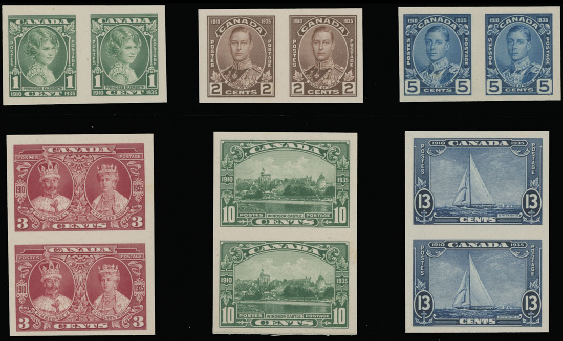 Lot 480 - 6. Canada King George V Silver Jubilee - Raritan Stamps Inc. Auction #96 Worldwide Air Post Stamps and Postal History, Philatelic Rarities of the World Lot 480 - 6. Canada King George V Silver Jubilee - Raritan Stamps Inc. Auction #96 Worldwide Air Post Stamps and Postal History, Philatelic Rarities of the World