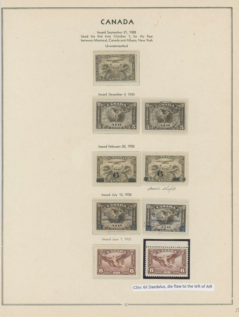 Lot 53 - 1. Worldwide Air Post Stamps and Postal History Canada - Collection - Raritan Stamps Inc. Auction #96 Worldwide Air Post Stamps and Postal History, Philatelic Rarities of the World Lot 53 - 1. Worldwide Air Post Stamps and Postal History Canada - Collection - Raritan Stamps Inc. Auction #96 Worldwide Air Post Stamps and Postal History, Philatelic Rarities of the World