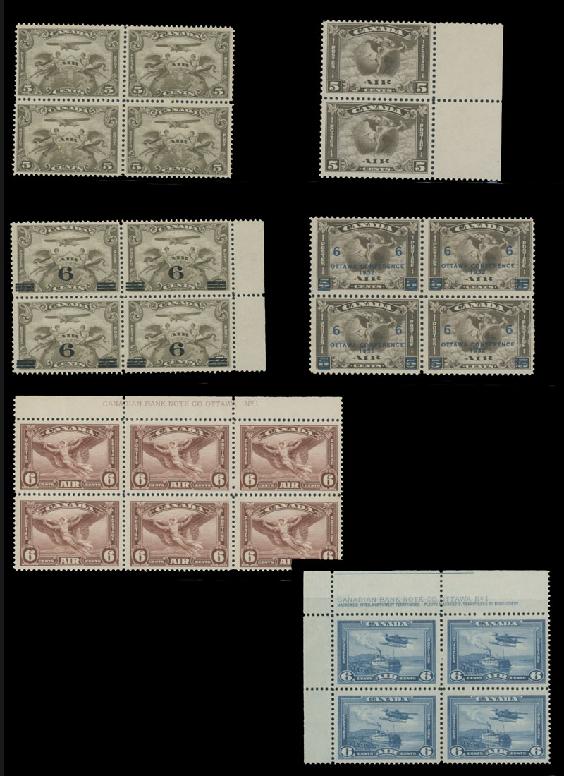 Lot 54 - 1. Worldwide Air Post Stamps and Postal History Canada - Multiples Collection - Raritan Stamps Inc. Auction #96 Worldwide Air Post Stamps and Postal History, Philatelic Rarities of the World Lot 54 - 1. Worldwide Air Post Stamps and Postal History Canada - Multiples Collection - Raritan Stamps Inc. Auction #96 Worldwide Air Post Stamps and Postal History, Philatelic Rarities of the World