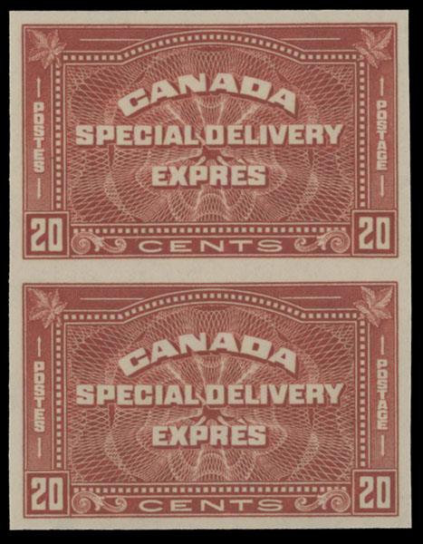 Lot 551 - 6. Canada special delivery stamps - Raritan Stamps Inc. Auction #96 Worldwide Air Post Stamps and Postal History, Philatelic Rarities of the World Lot 551 - 6. Canada special delivery stamps - Raritan Stamps Inc. Auction #96 Worldwide Air Post Stamps and Postal History, Philatelic Rarities of the World