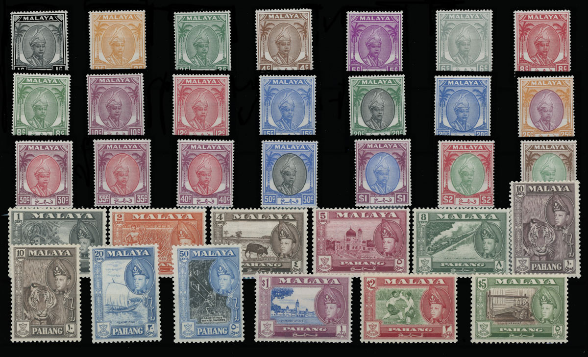 Lot 598 - 7. British Commonwealth (C-Z) Malayan States - Pahang -  Raritan Stamps Inc. Auction #96 Worldwide Air Post Stamps and Postal History, Philatelic Rarities of the World