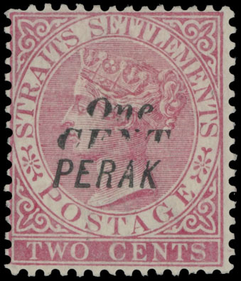 Lot 599 - 7. British Commonwealth (C-Z) Malayan States - Perak -  Raritan Stamps Inc. Auction #96 Worldwide Air Post Stamps and Postal History, Philatelic Rarities of the World