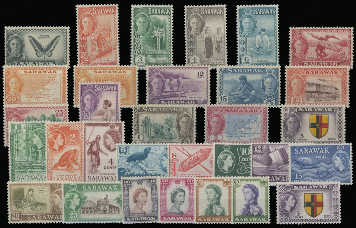 Lot 648 - 7. British Commonwealth (C-Z) sarawak - Raritan Stamps Inc. Auction #96 Worldwide Air Post Stamps and Postal History, Philatelic Rarities of the World Lot 648 - 7. British Commonwealth (C-Z) sarawak - Raritan Stamps Inc. Auction #96 Worldwide Air Post Stamps and Postal History, Philatelic Rarities of the World