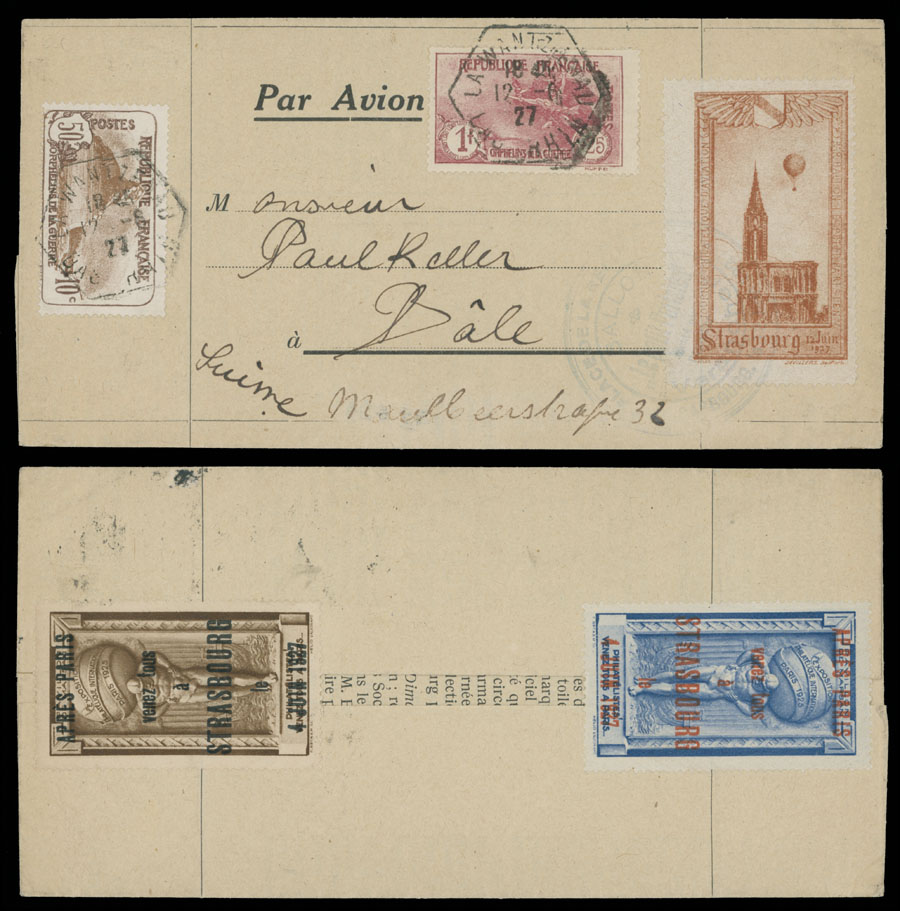 Lot 69 - 1. Worldwide Air Post Stamps and Postal History France - Raritan Stamps Inc. Auction #96 Worldwide Air Post Stamps and Postal History, Philatelic Rarities of the World Lot 69 - 1. Worldwide Air Post Stamps and Postal History France - Raritan Stamps Inc. Auction #96 Worldwide Air Post Stamps and Postal History, Philatelic Rarities of the World