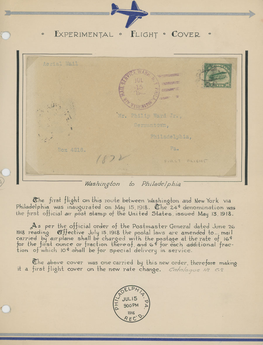 Lot 7 - 1. Worldwide Air Post Stamps and Postal History united states -  Raritan Stamps Inc. Auction #96 Worldwide Air Post Stamps and Postal History, Philatelic Rarities of the World
