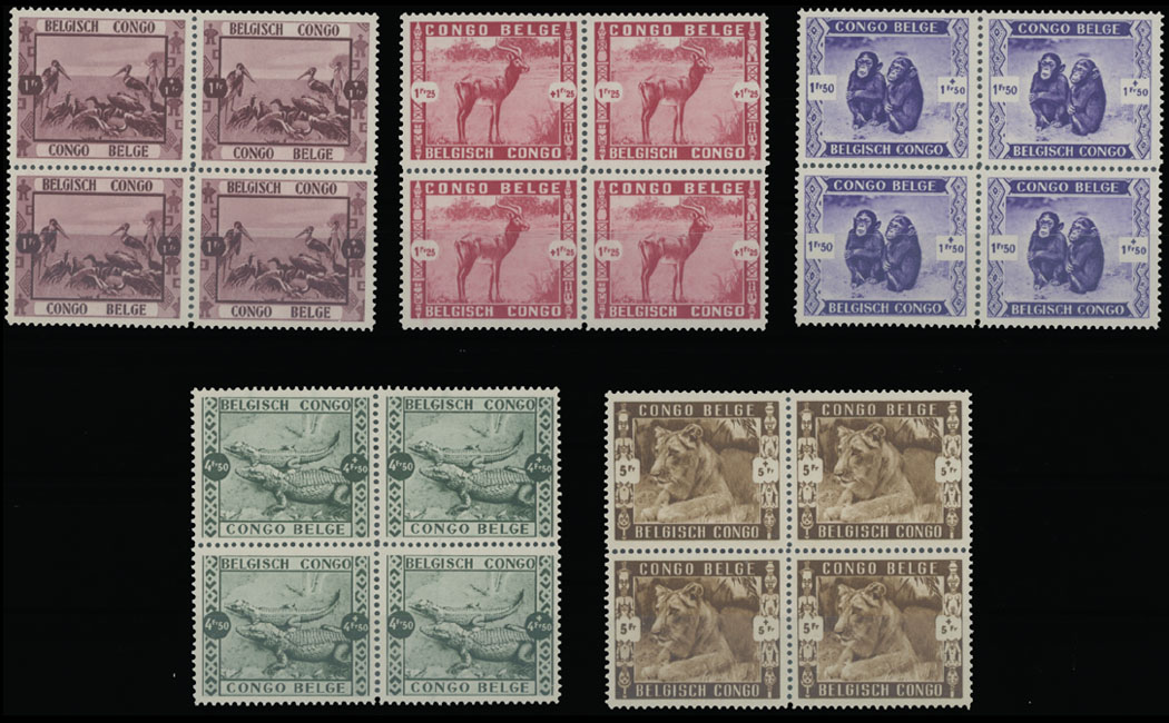 Lot 705 - belgian congo semi-postal issues -  Raritan Stamps Inc. Auction #96 Worldwide Air Post Stamps and Postal History, Philatelic Rarities of the World