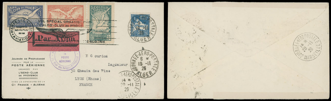 Lot 76 - 1. Worldwide Air Post Stamps and Postal History French Colonies - Algeria - Raritan Stamps Inc. Auction #96 Worldwide Air Post Stamps and Postal History, Philatelic Rarities of the World Lot 76 - 1. Worldwide Air Post Stamps and Postal History French Colonies - Algeria - Raritan Stamps Inc. Auction #96 Worldwide Air Post Stamps and Postal History, Philatelic Rarities of the World