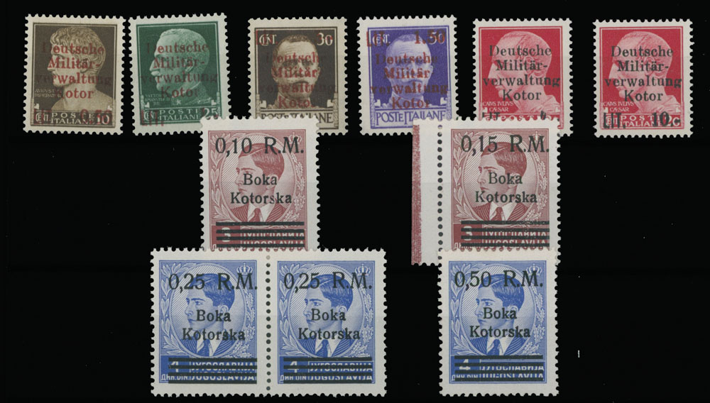 Lot 778 - Germany - Occupation of the World War II kotor -  Raritan Stamps Inc. Auction #96 Worldwide Air Post Stamps and Postal History, Philatelic Rarities of the World