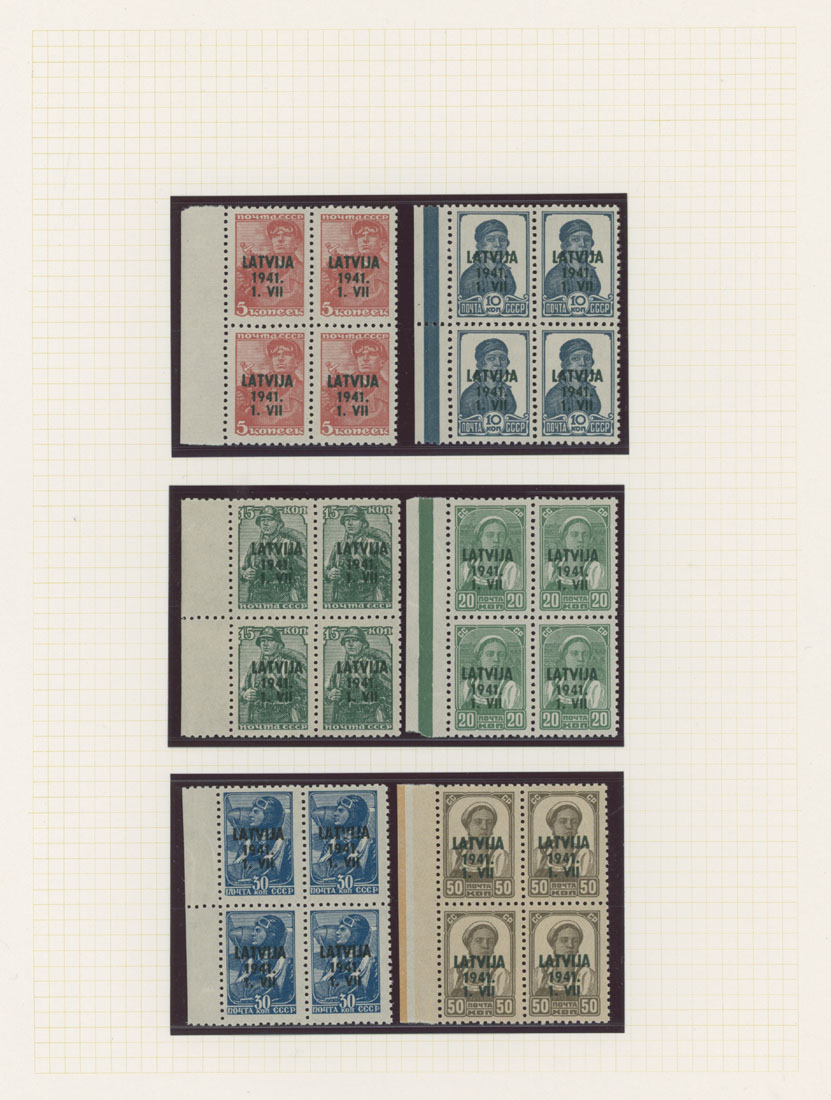 Lot 781 - Germany - Occupation of the World War II latvia -  Raritan Stamps Inc. Auction #96 Worldwide Air Post Stamps and Postal History, Philatelic Rarities of the World