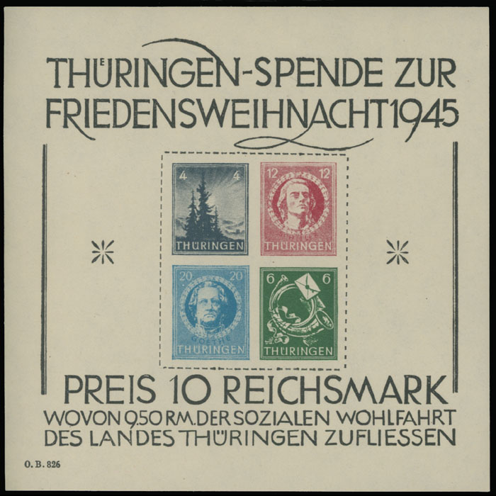 Lot 793 - Germany, Allied Occupation thuringia - Raritan Stamps Inc. Auction #96 Worldwide Air Post Stamps and Postal History, Philatelic Rarities of the World Lot 793 - Germany, Allied Occupation thuringia - Raritan Stamps Inc. Auction #96 Worldwide Air Post Stamps and Postal History, Philatelic Rarities of the World