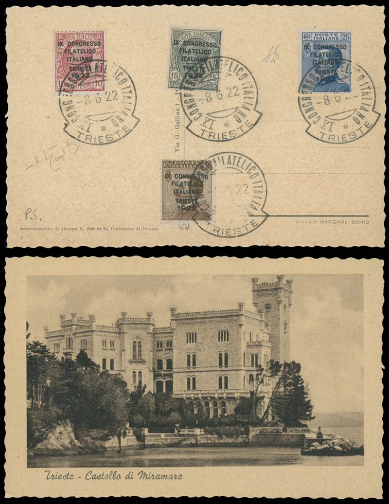 Lot 833 - Italy - Raritan Stamps Inc. Auction #96 Worldwide Air Post Stamps and Postal History, Philatelic Rarities of the World Lot 833 - Italy - Raritan Stamps Inc. Auction #96 Worldwide Air Post Stamps and Postal History, Philatelic Rarities of the World
