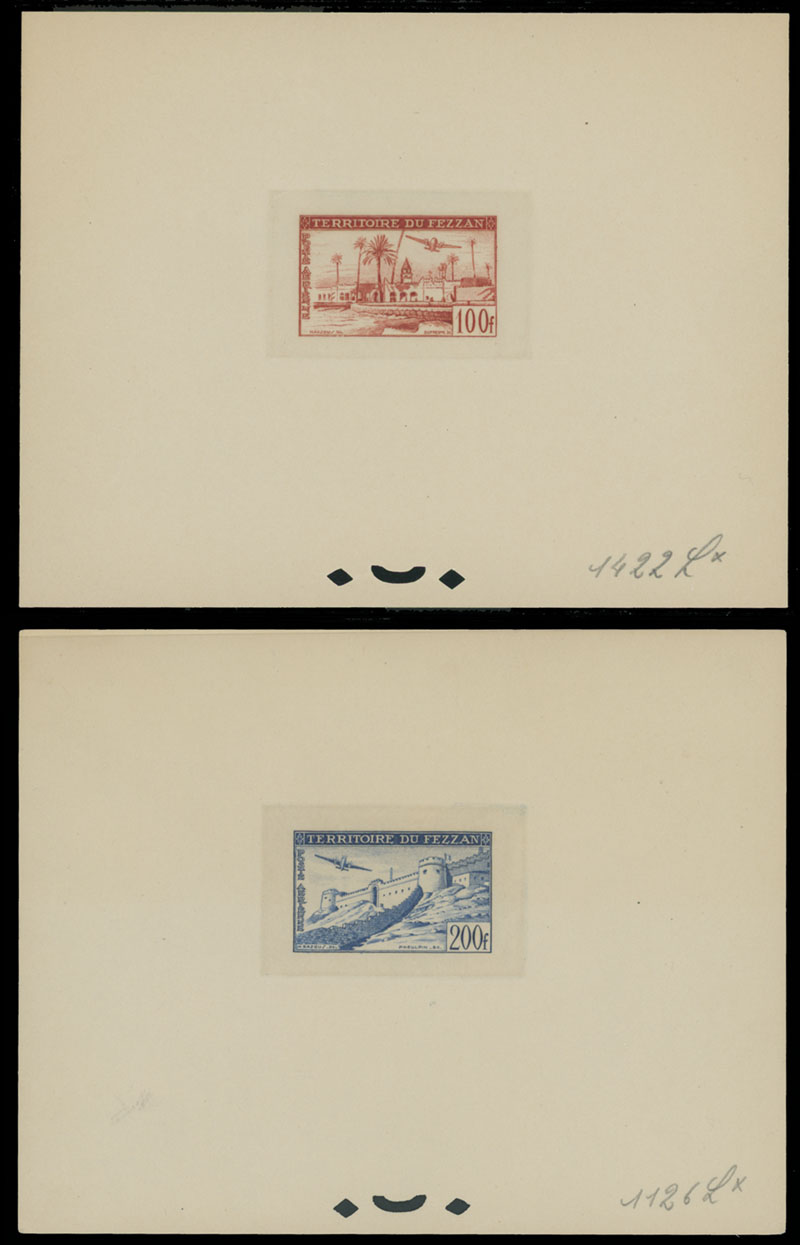Lot 84 - 1. Worldwide Air Post Stamps and Postal History Fezzan (French Occupation) - Raritan Stamps Inc. Auction #96 Worldwide Air Post Stamps and Postal History, Philatelic Rarities of the World Lot 84 - 1. Worldwide Air Post Stamps and Postal History Fezzan (French Occupation) - Raritan Stamps Inc. Auction #96 Worldwide Air Post Stamps and Postal History, Philatelic Rarities of the World