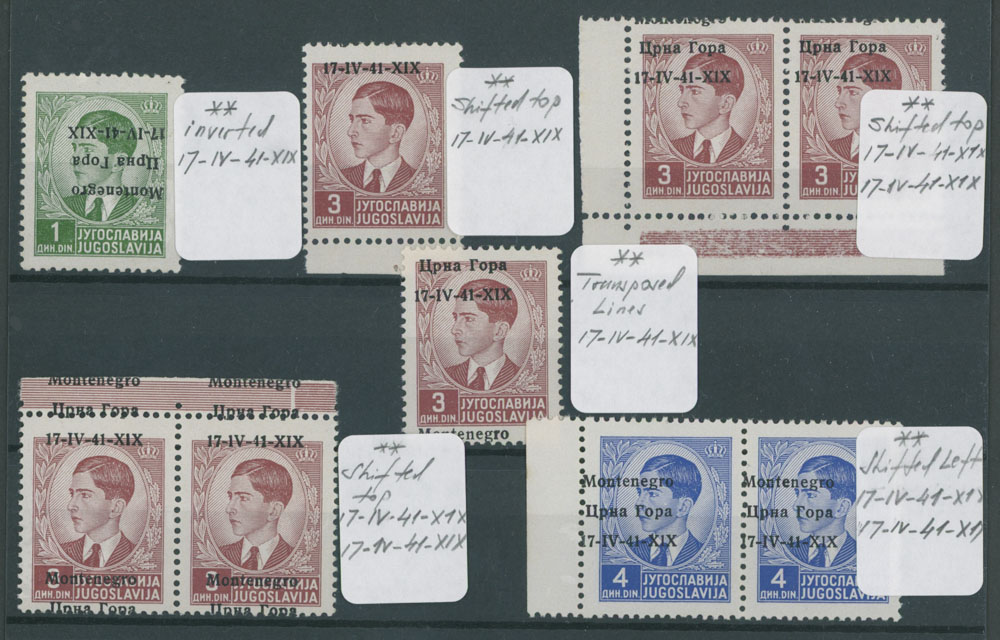 Lot 841 - Italy and Area Occupation of Montenegro - Raritan Stamps Inc. Auction #96 Worldwide Air Post Stamps and Postal History, Philatelic Rarities of the World Lot 841 - Italy and Area Occupation of Montenegro - Raritan Stamps Inc. Auction #96 Worldwide Air Post Stamps and Postal History, Philatelic Rarities of the World