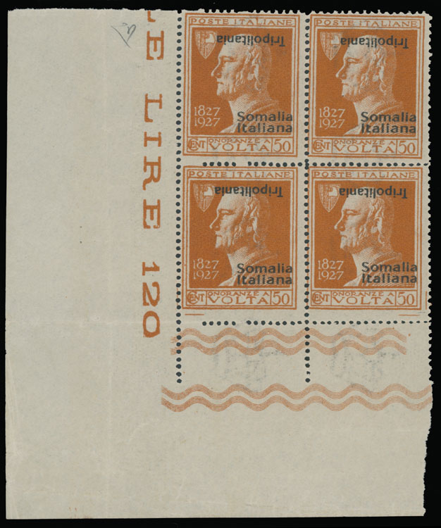 Lot 866 - Italy, Colonies somalia - Raritan Stamps Inc. Auction #96 Worldwide Air Post Stamps and Postal History, Philatelic Rarities of the World Lot 866 - Italy, Colonies somalia - Raritan Stamps Inc. Auction #96 Worldwide Air Post Stamps and Postal History, Philatelic Rarities of the World