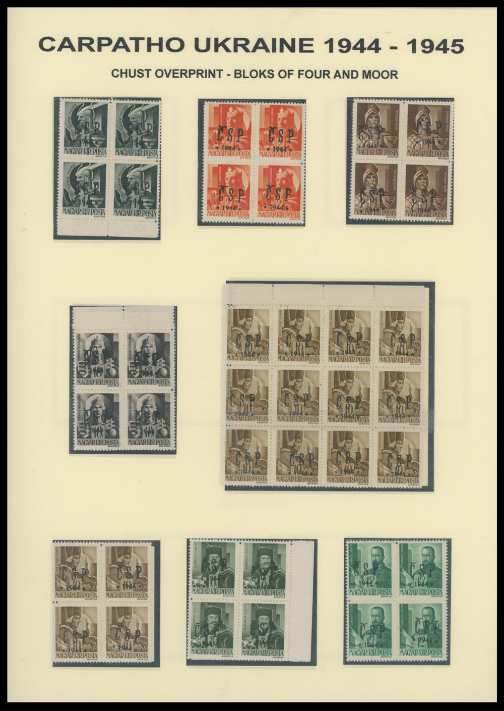 Lot 10 - 2. Chust Postage stamps  -  Raritan Stamps Inc. The Jiří Majer Collection of Carpatho - Ukraine 1944-1945, Live Bidding Auction #98