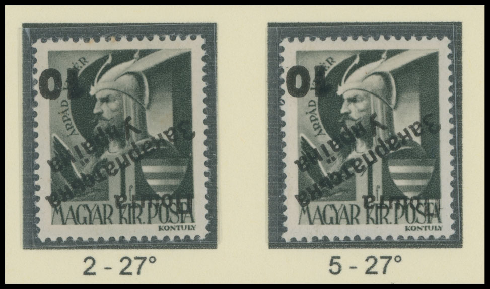 Lot 208 - 9. Uzhgorod Second issue Postage stamps - Raritan Stamps Inc. The Jiří Majer Collection of Carpatho - Ukraine 1944-1945, Live Bidding Auction #98 Lot 208 - 9. Uzhgorod Second issue Postage stamps - Raritan Stamps Inc. The Jiří Majer Collection of Carpatho - Ukraine 1944-1945, Live Bidding Auction #98