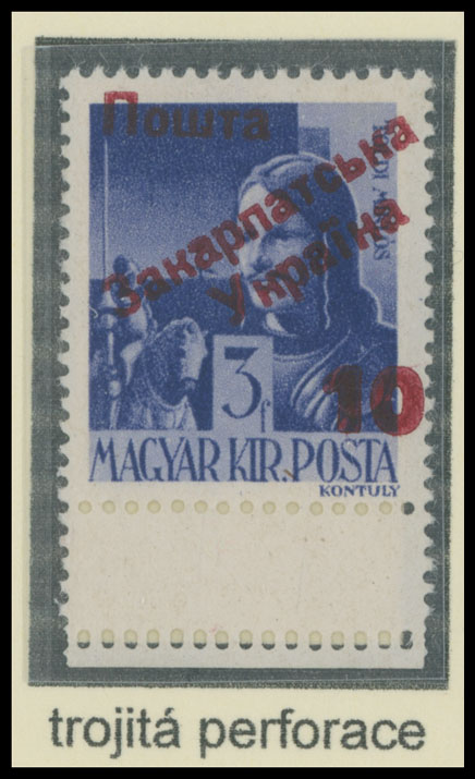 Lot 215 - 9. Uzhgorod Second issue Postage stamps - Raritan Stamps Inc. The Jiří Majer Collection of Carpatho - Ukraine 1944-1945, Live Bidding Auction #98 Lot 215 - 9. Uzhgorod Second issue Postage stamps - Raritan Stamps Inc. The Jiří Majer Collection of Carpatho - Ukraine 1944-1945, Live Bidding Auction #98